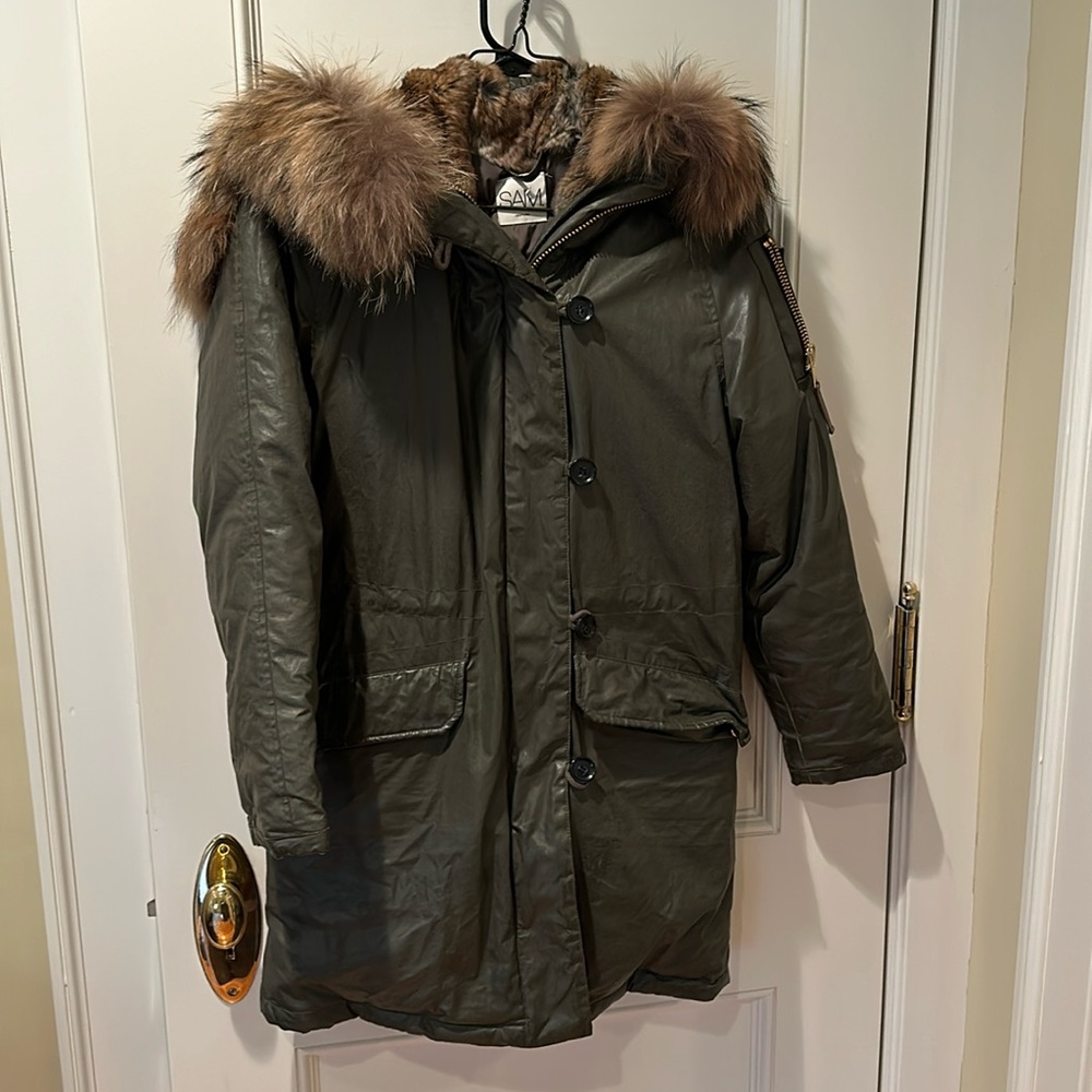 SAM  Double Downtown Army Green Parka size XS